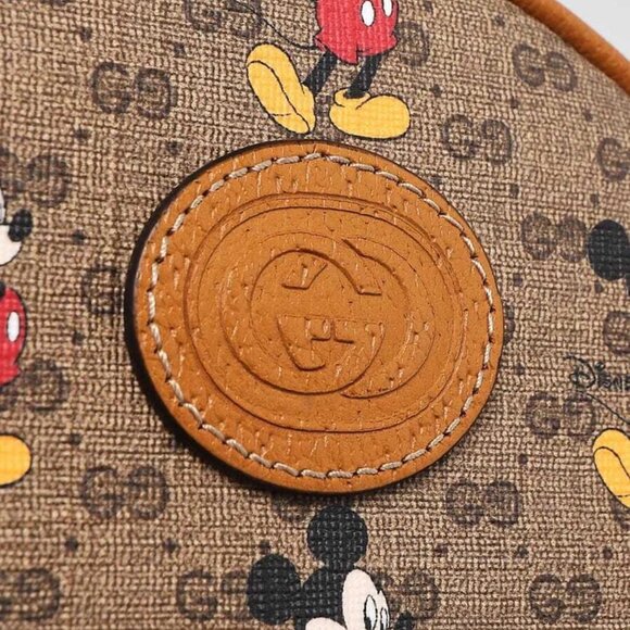 Gucci x Disney Brown GG Coated Canvas Mickey Mouse Mini Backpack Bag - Picture 8 of 11